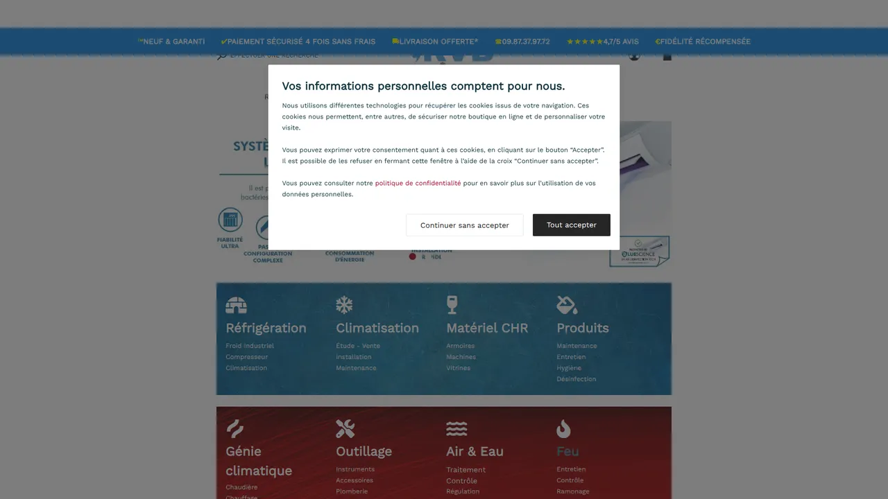 Aperçu du site RVB France