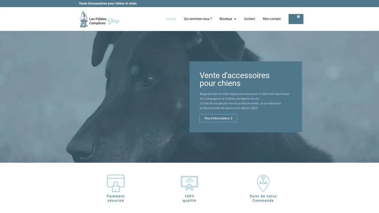 Screenshot de shop.fidelescomplices.com