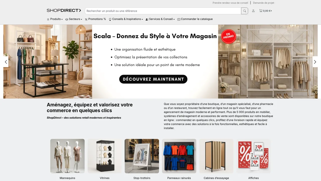 Aperçu du site ShopDirect-online