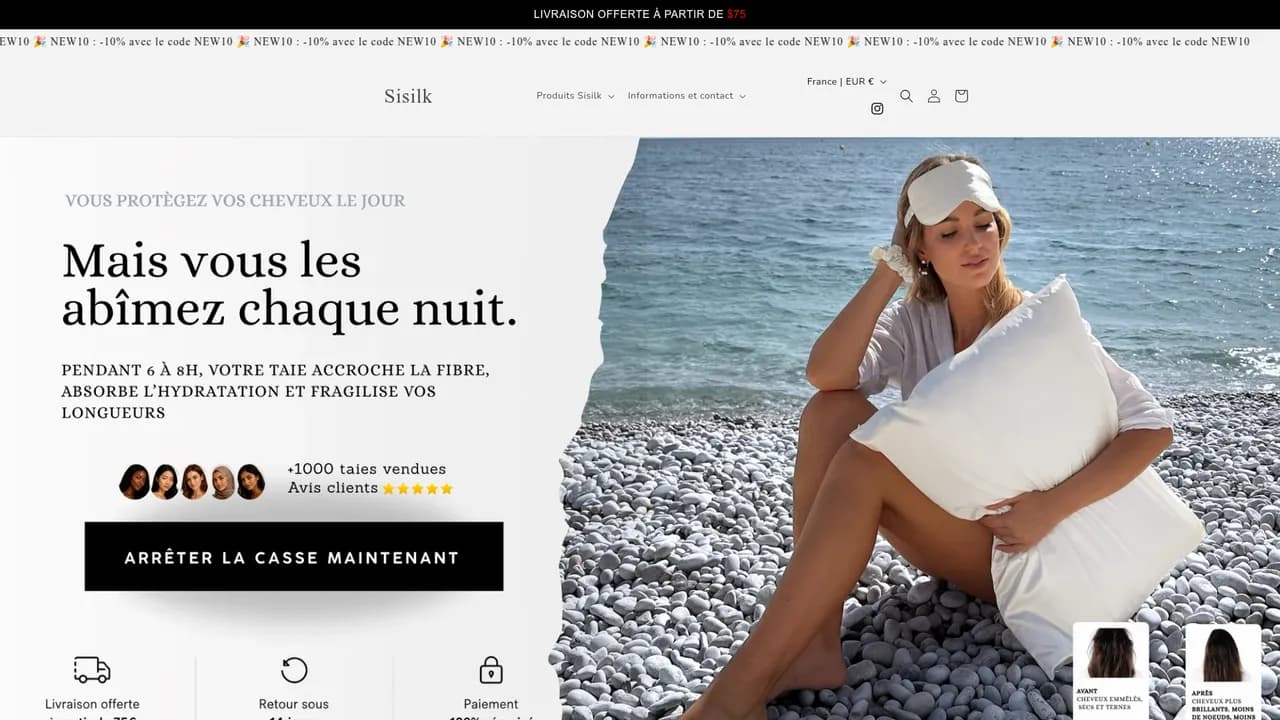 Aperçu du site sisilk.fr