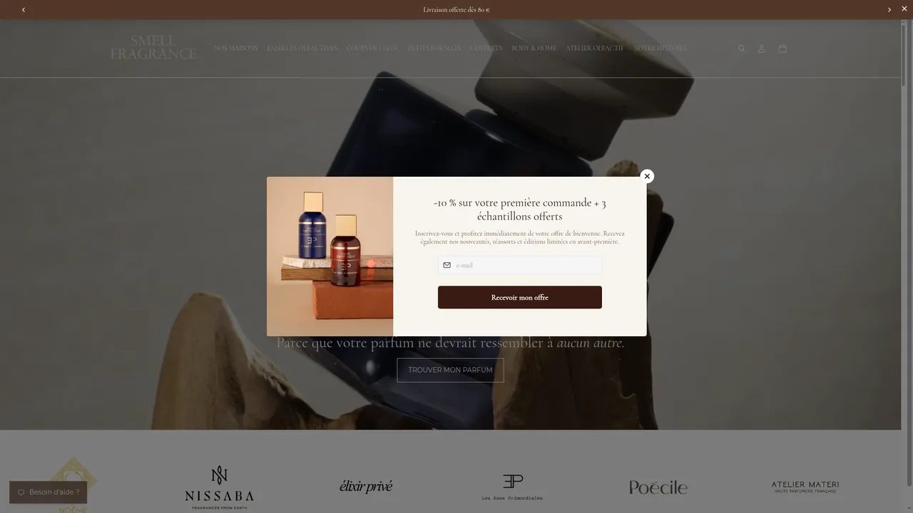 Aperçu du site smellfragrance.fr