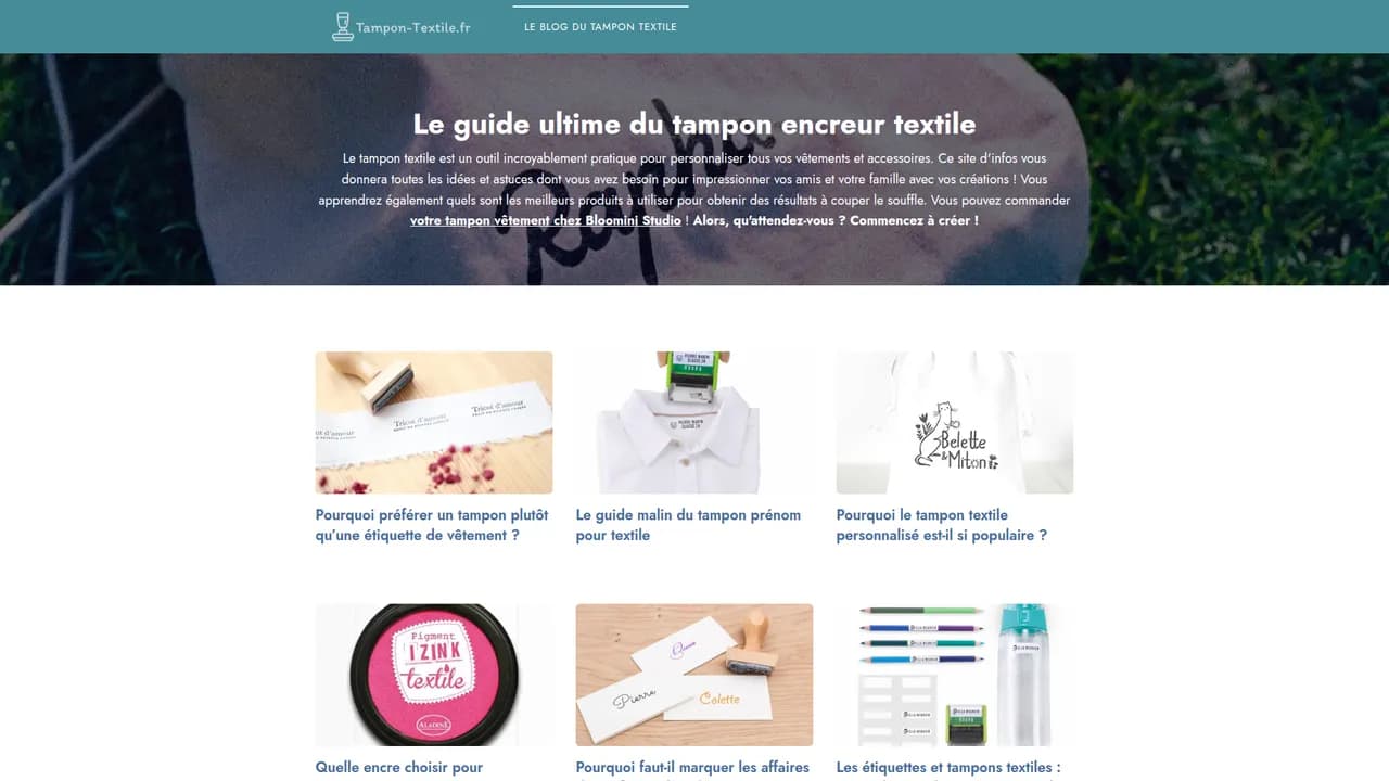 Aperçu du site Tampon Vêtement