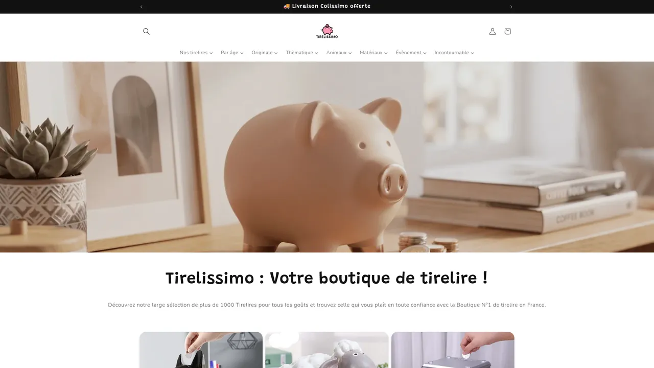 Screenshot de Tirelissimo : vente de tirelire