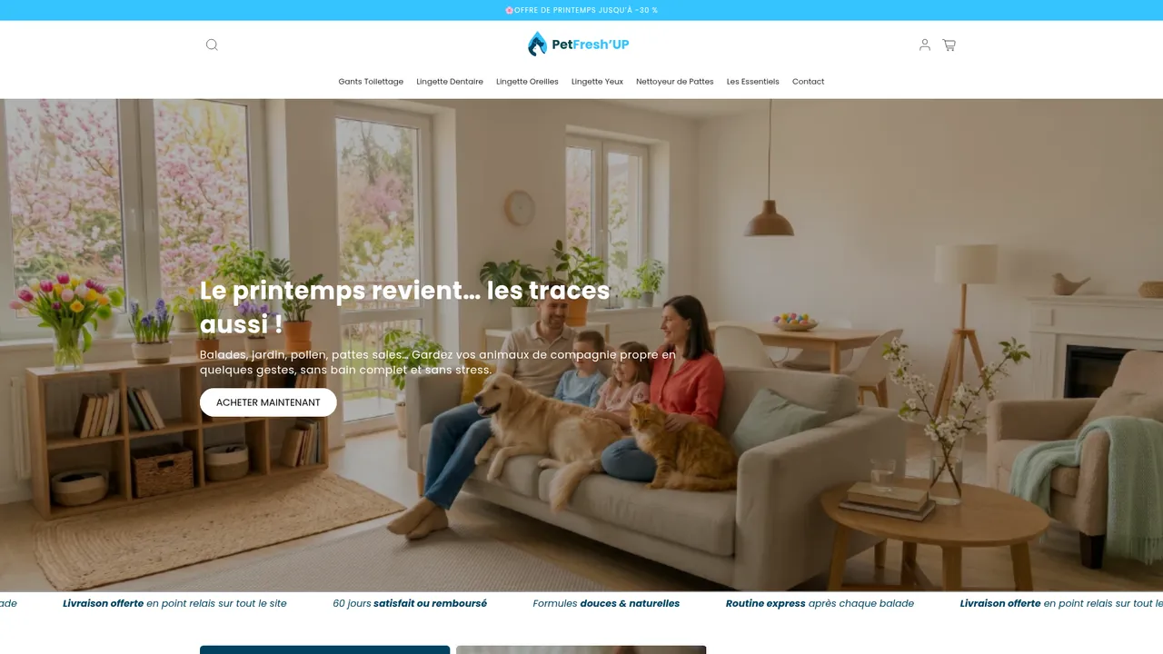 Aperçu du site Toilettage Facile & Hygiène Animale