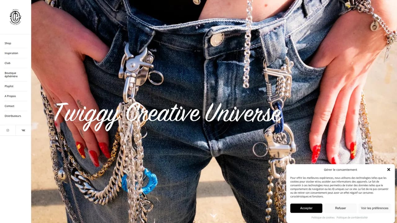 Aperçu du site Twiggy creative universe