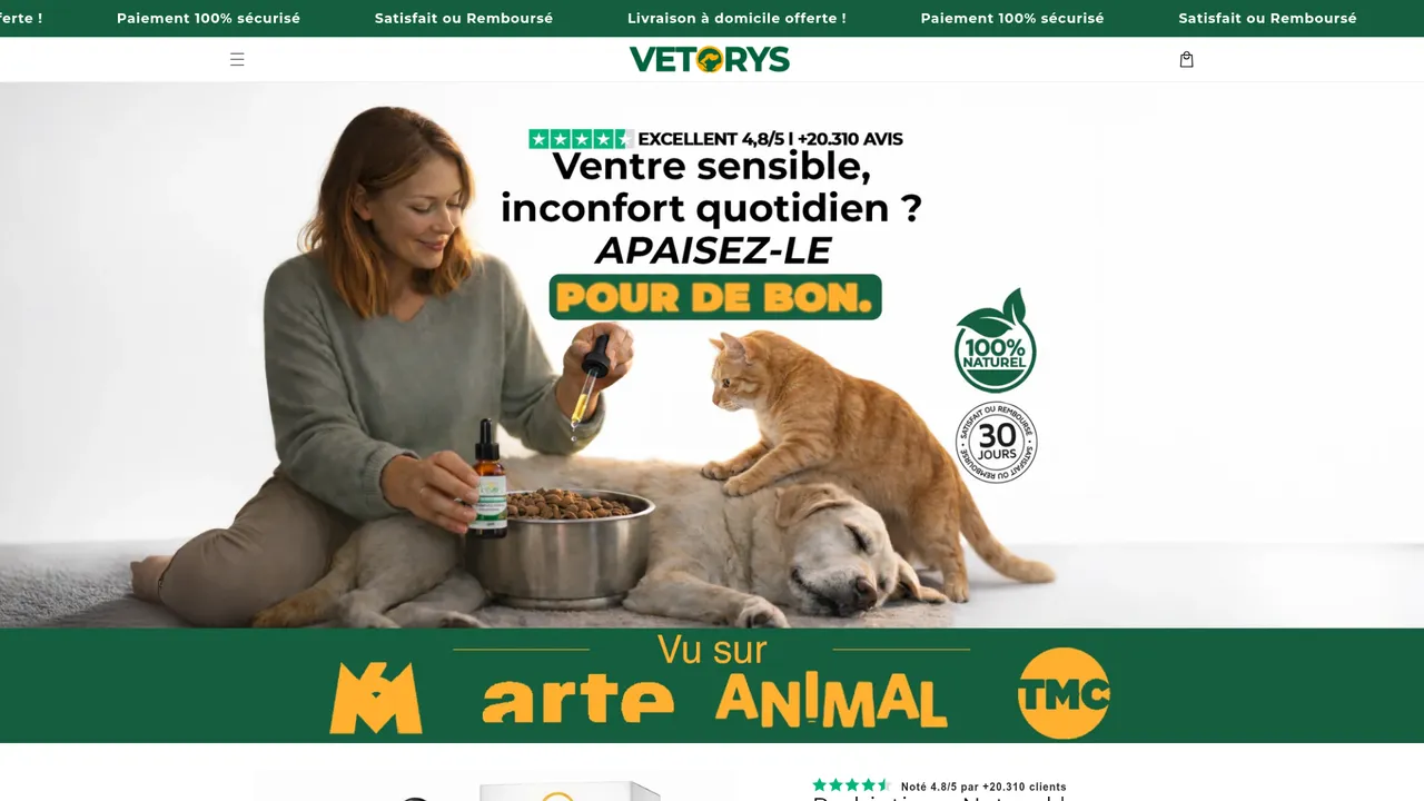 Aperçu du site VETORYS