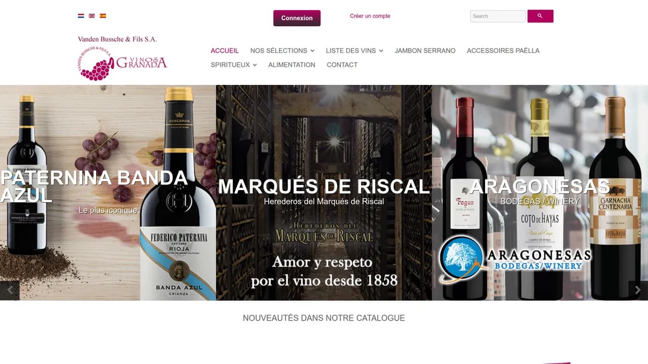 Screenshot de Vinos Granada