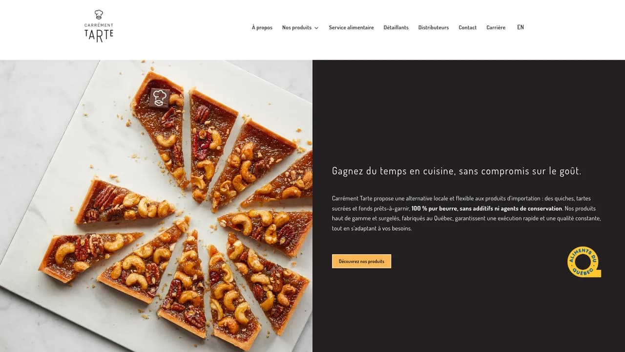 Aperçu du site www.carrementtarte.com