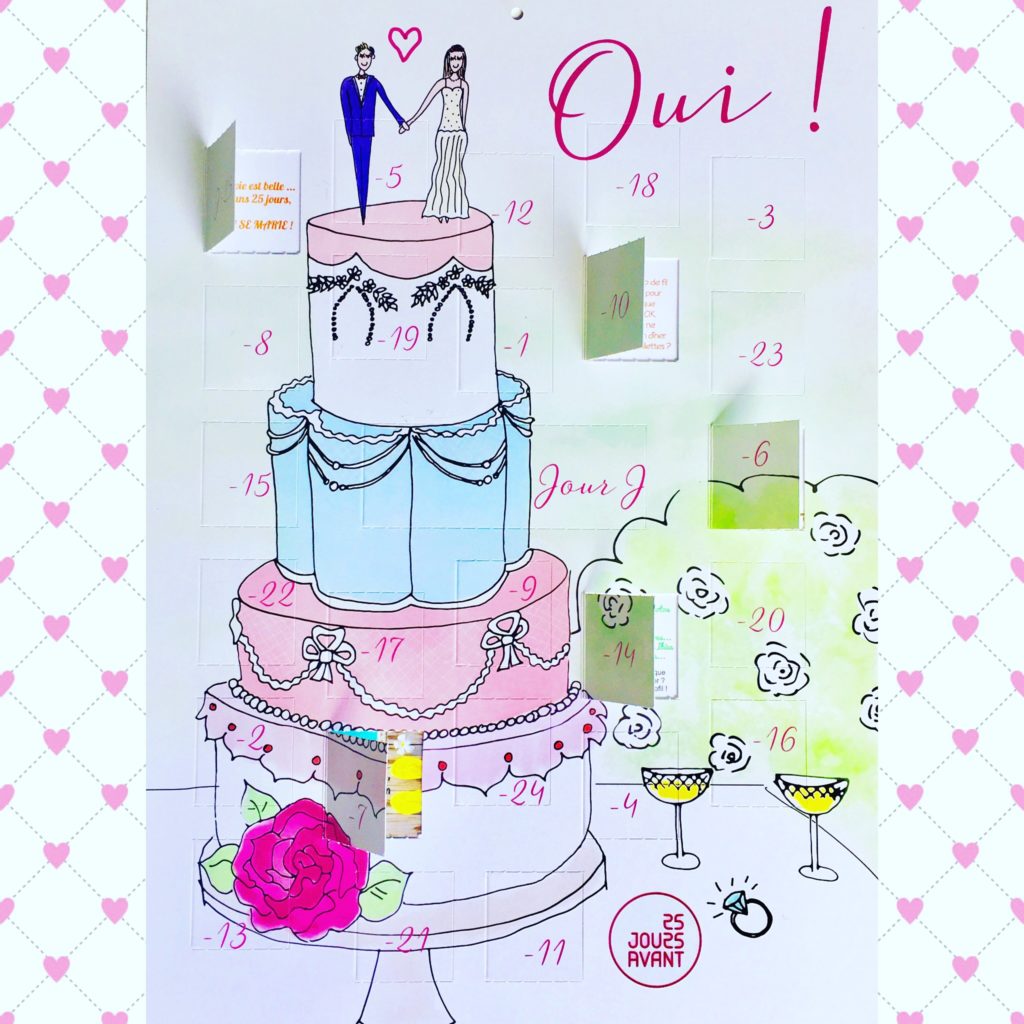 calendrier de l'avant mariage