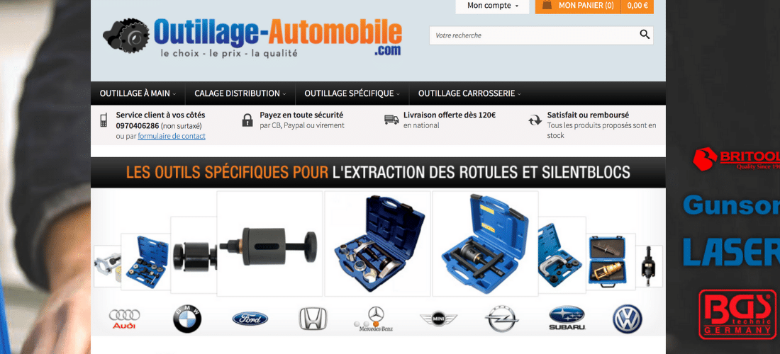 Outillage Automobile : large gamme d'outils professionnels