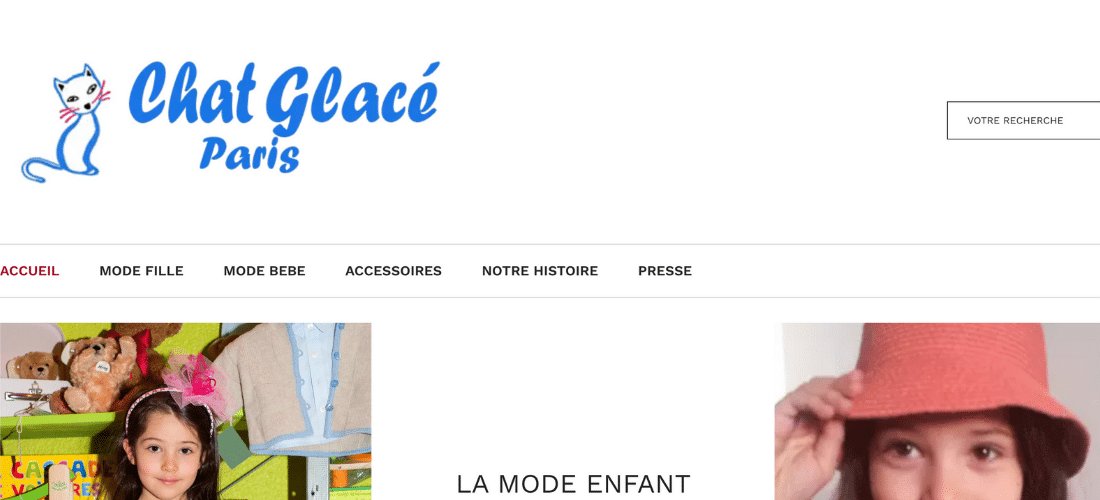 Chat Glacé : vêtements pour enfants