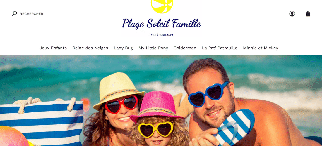 Plage Soleil Famille : accessoires de plage pour toute la famille