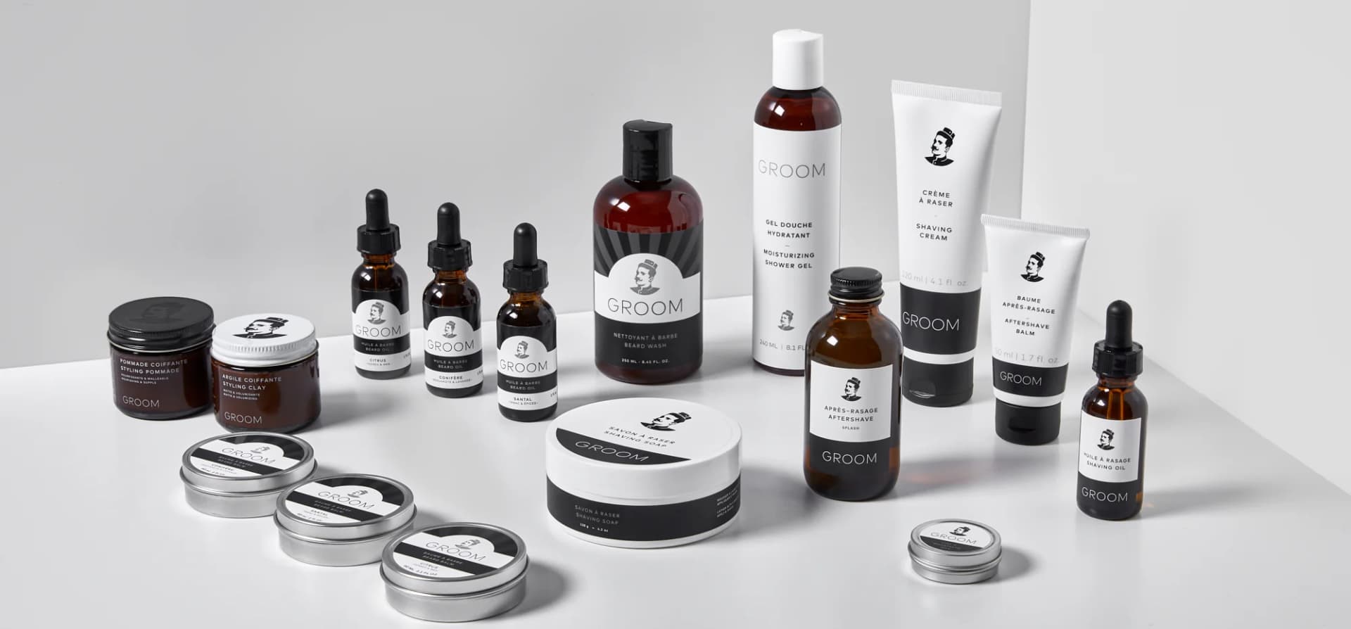Logo Produits de Soin pour Homme | Faits au Canada | Groom