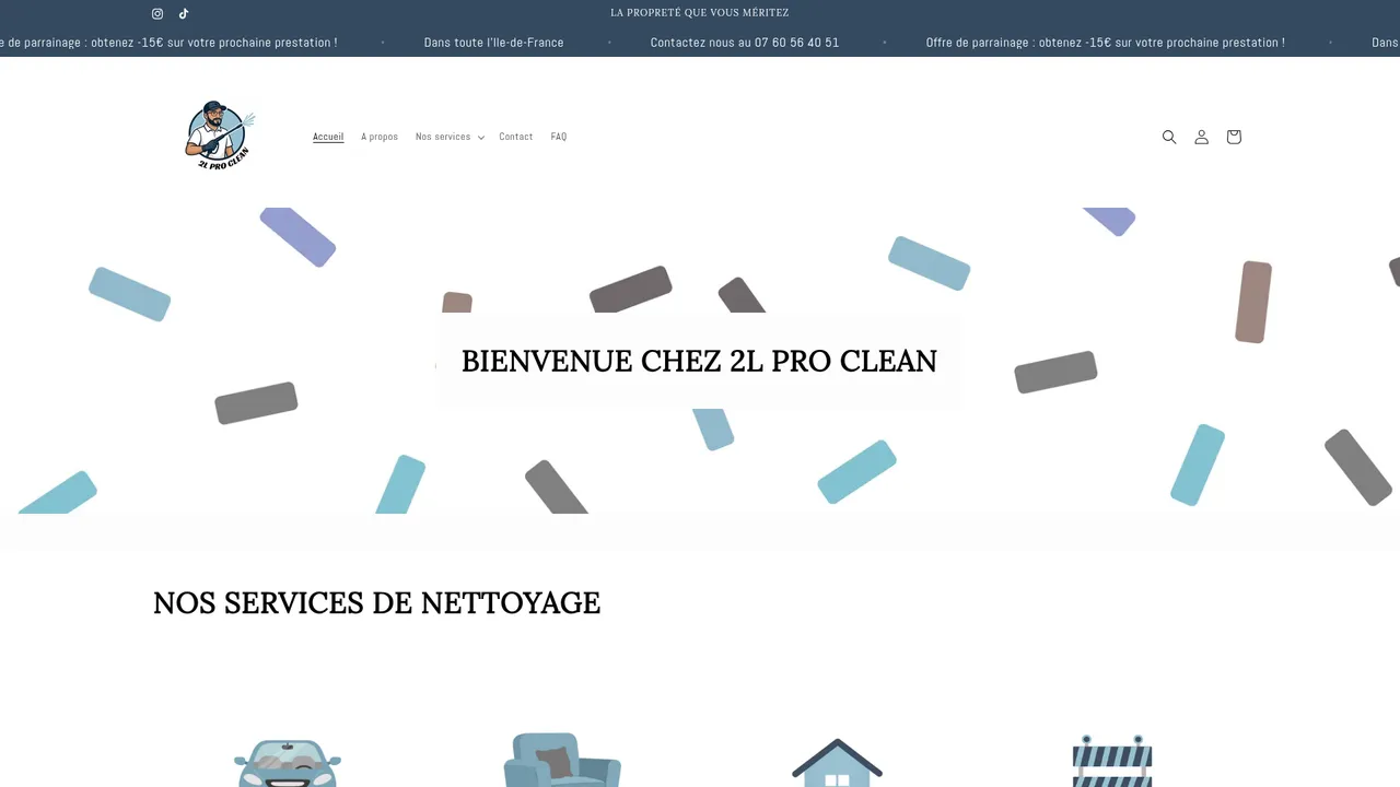 Aperçu du site 2L PROCLEAN