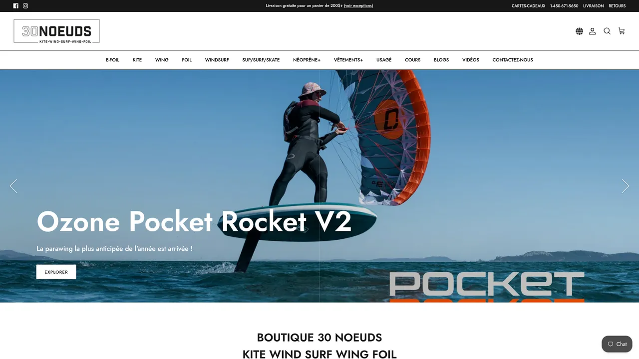 Screenshot de 30noeuds.com