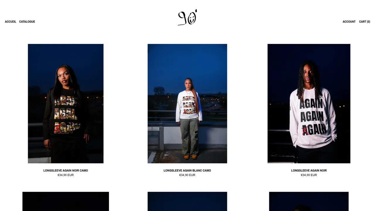 Screenshot de 90nonante.store