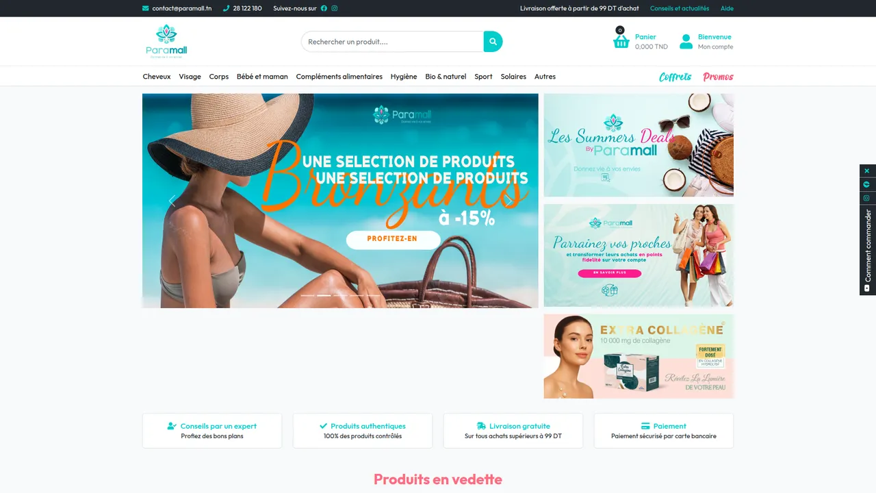 Aperçu du site Paramall