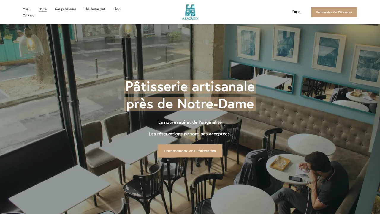 Aperçu du site A. Lacroix Pâtissier