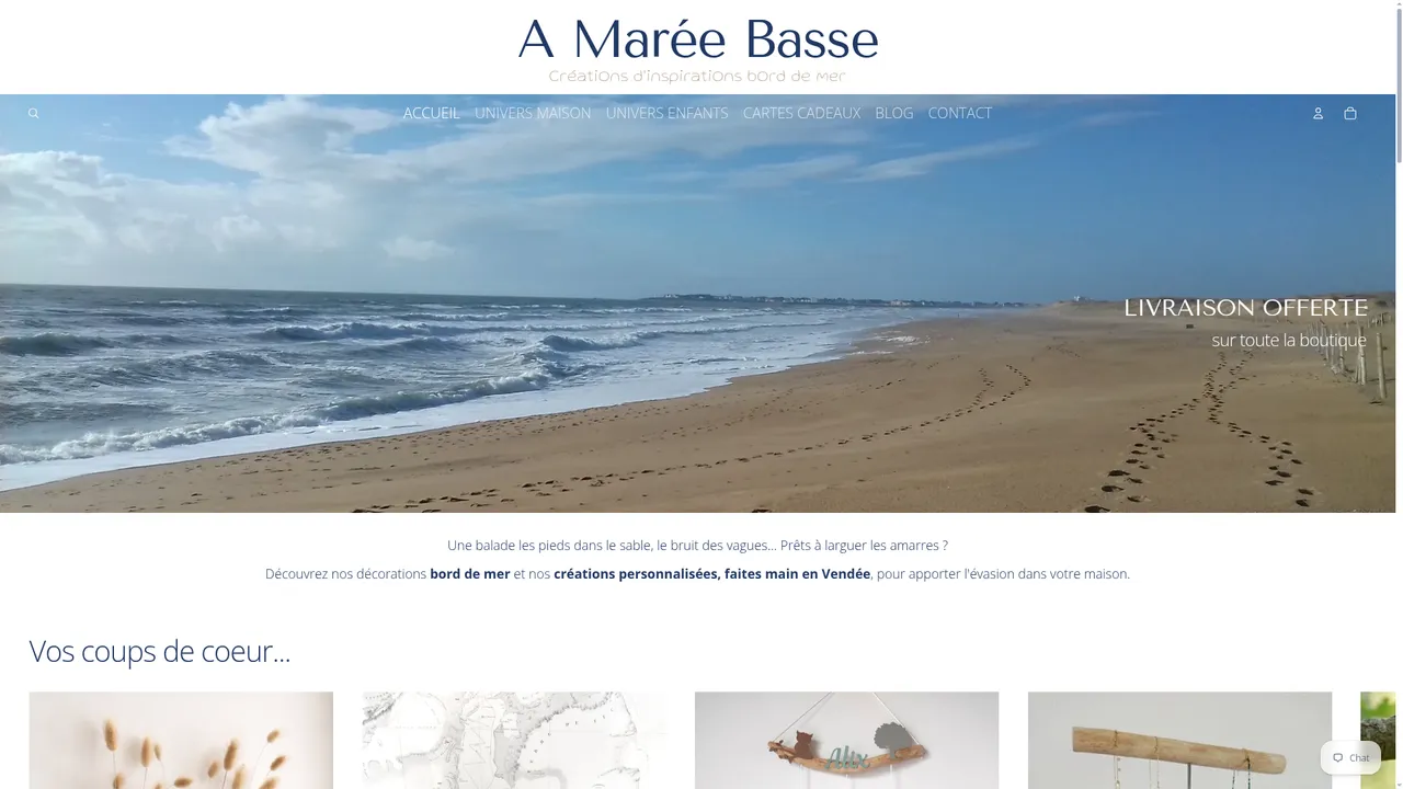Aperçu du site A Marée Basse