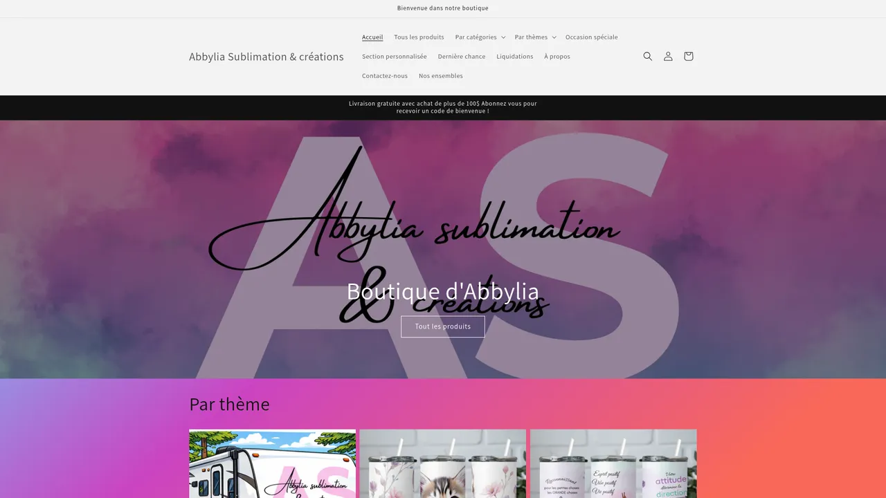 Screenshot de Abbylia Sublimation & créations