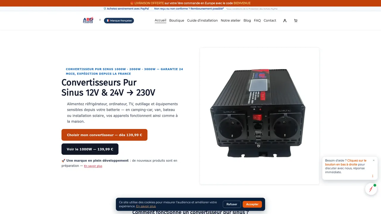 Aperçu du site abefrance.com