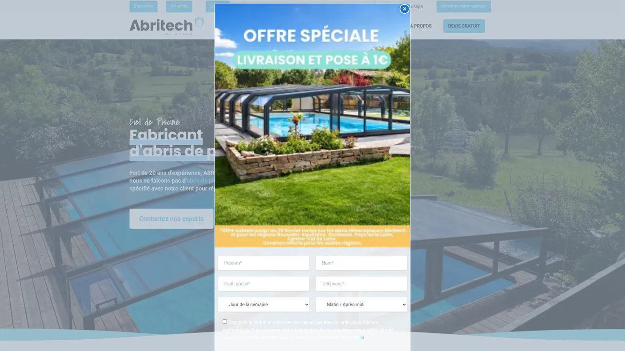 Aperçu du site Abritech