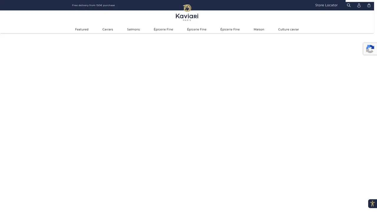 Aperçu du site Achat caviar en ligne