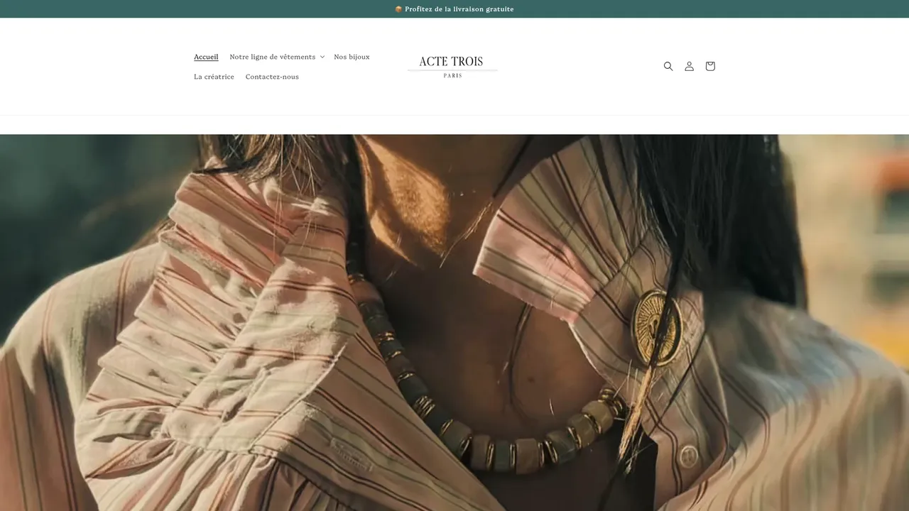 Screenshot de actetrois-paris.com