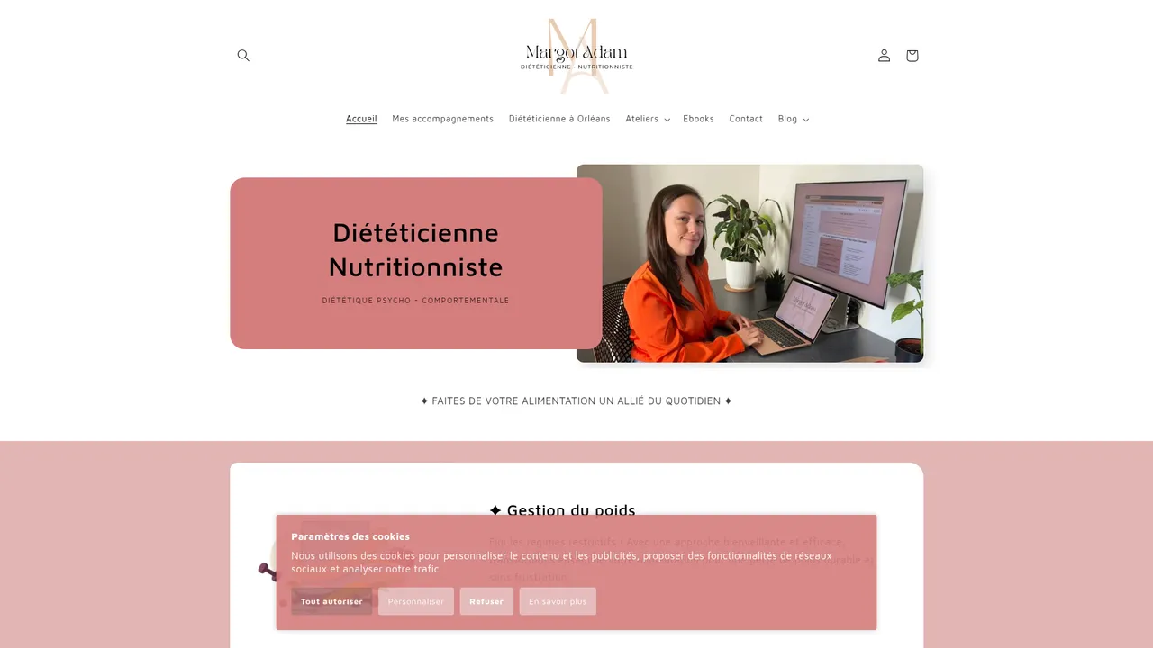 Screenshot de adammargot-diet.com
