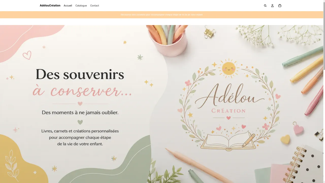 Screenshot de adeloucreation.com