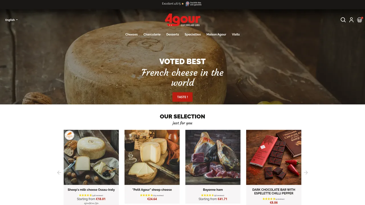 Aperçu du site Agour