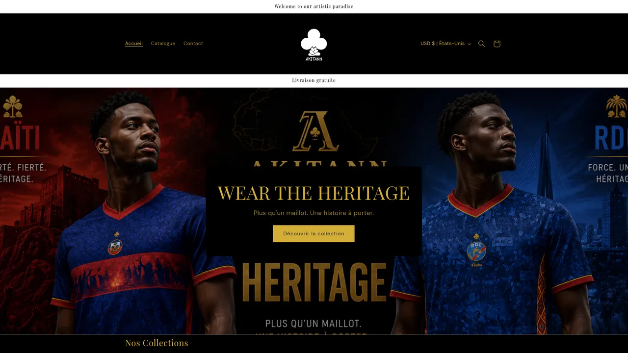 Screenshot de akitannart.com