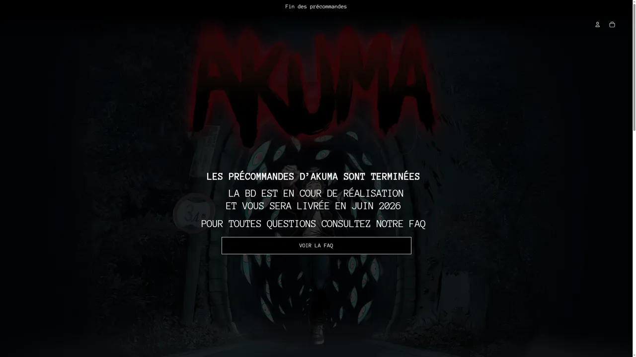 Aperçu du site Akuma la BD