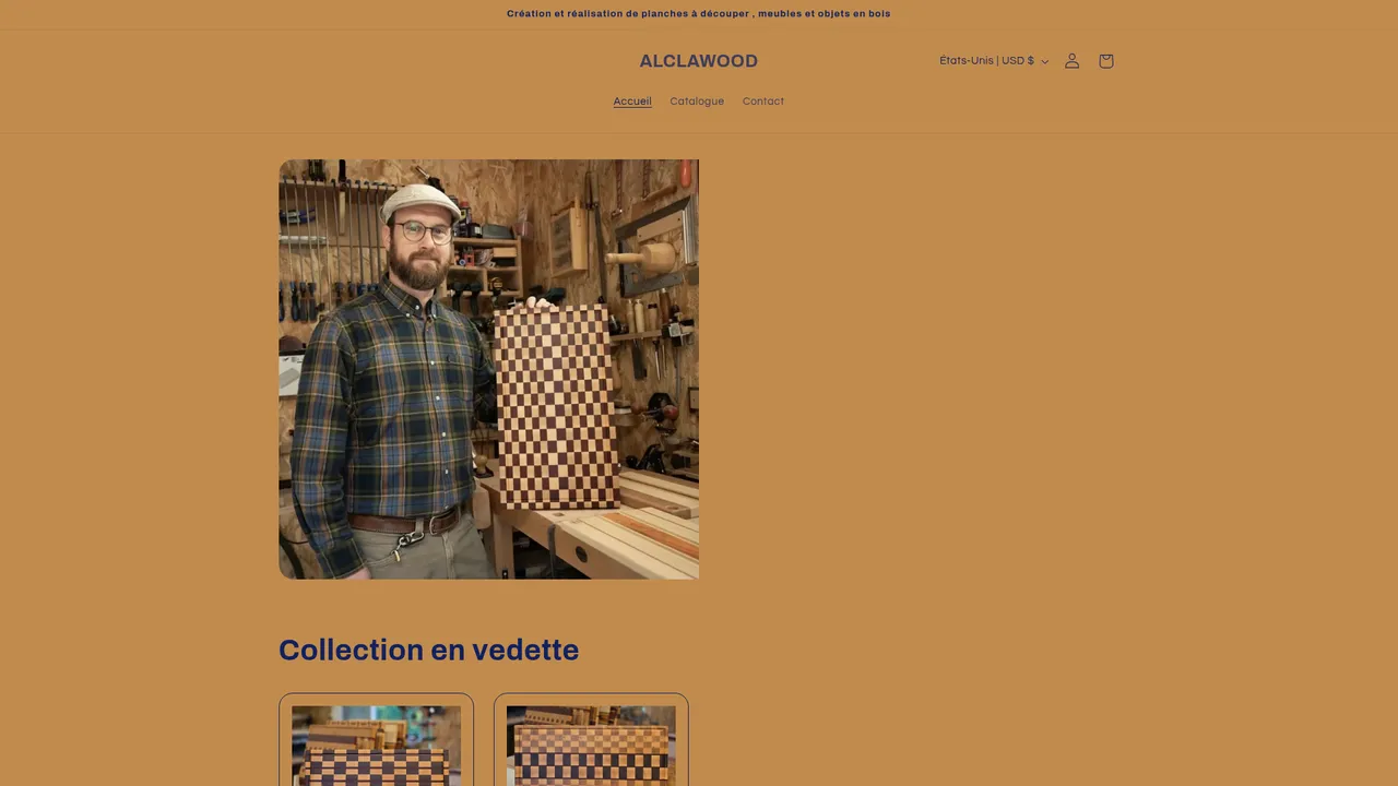 Screenshot de alclawood.fr
