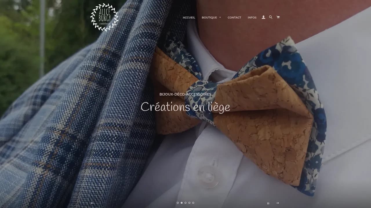 Aperçu du site AliceBurgyCreatrice