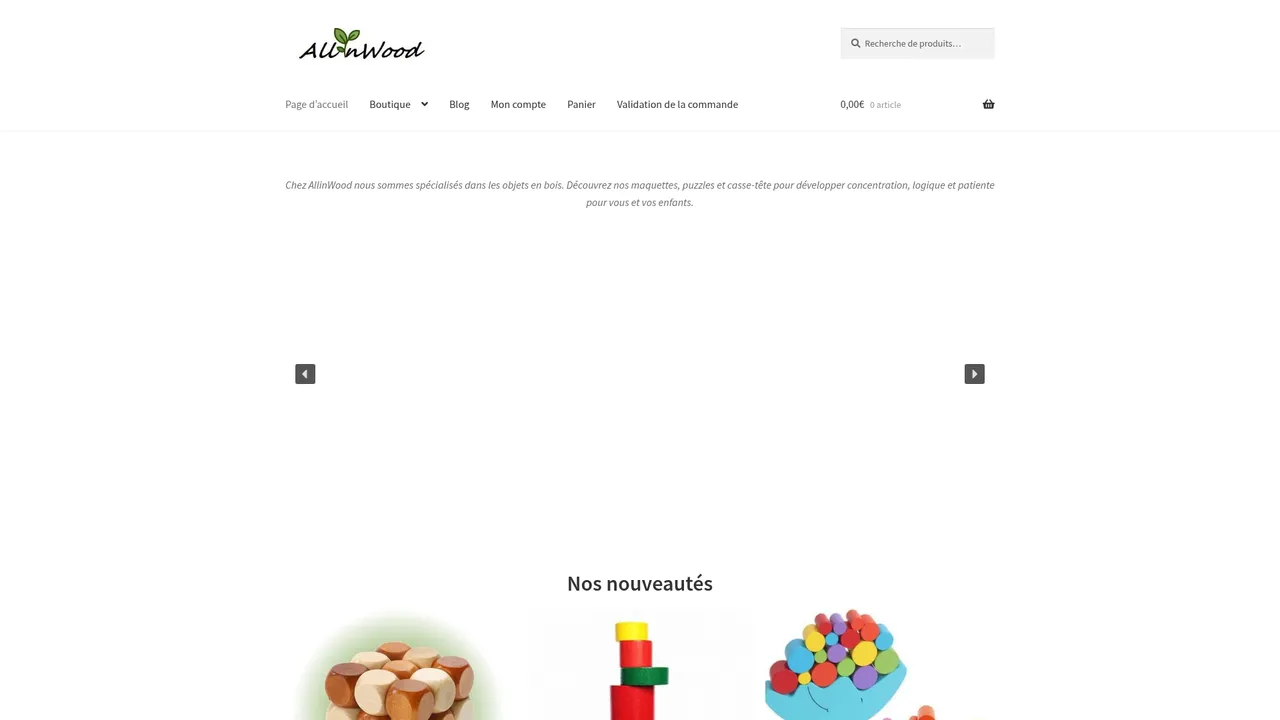 Aperçu du site AllinWood.net