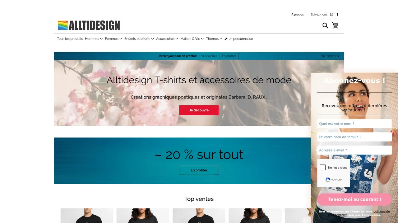 Aperçu du site Alltidesign