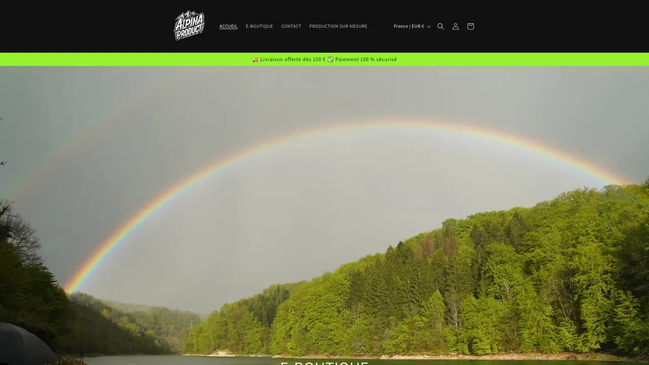 Screenshot de alpinaproduct.com