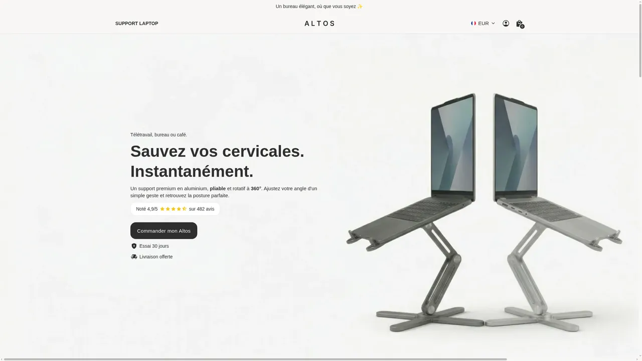 Screenshot de altos-studio.fr