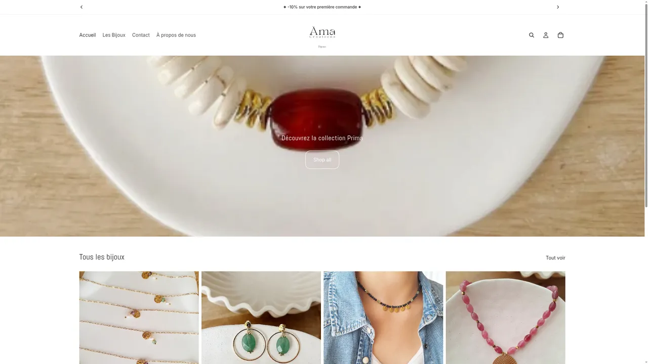 Screenshot de ama-crea.fr