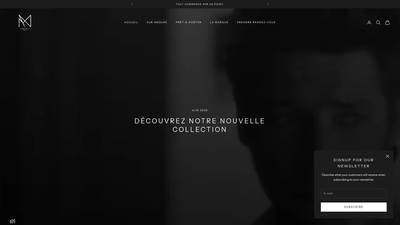 Aperçu du site AMAMI PARIS