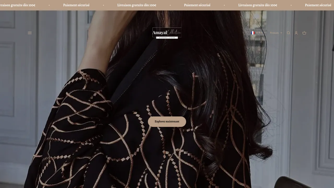 Aperçu du site Amayal collection
