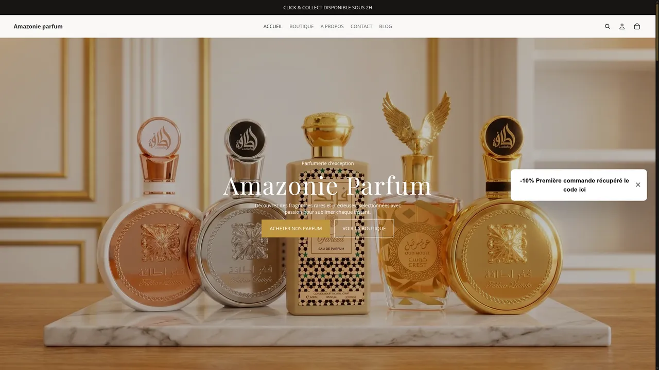 Screenshot de amazonieparfum.fr
