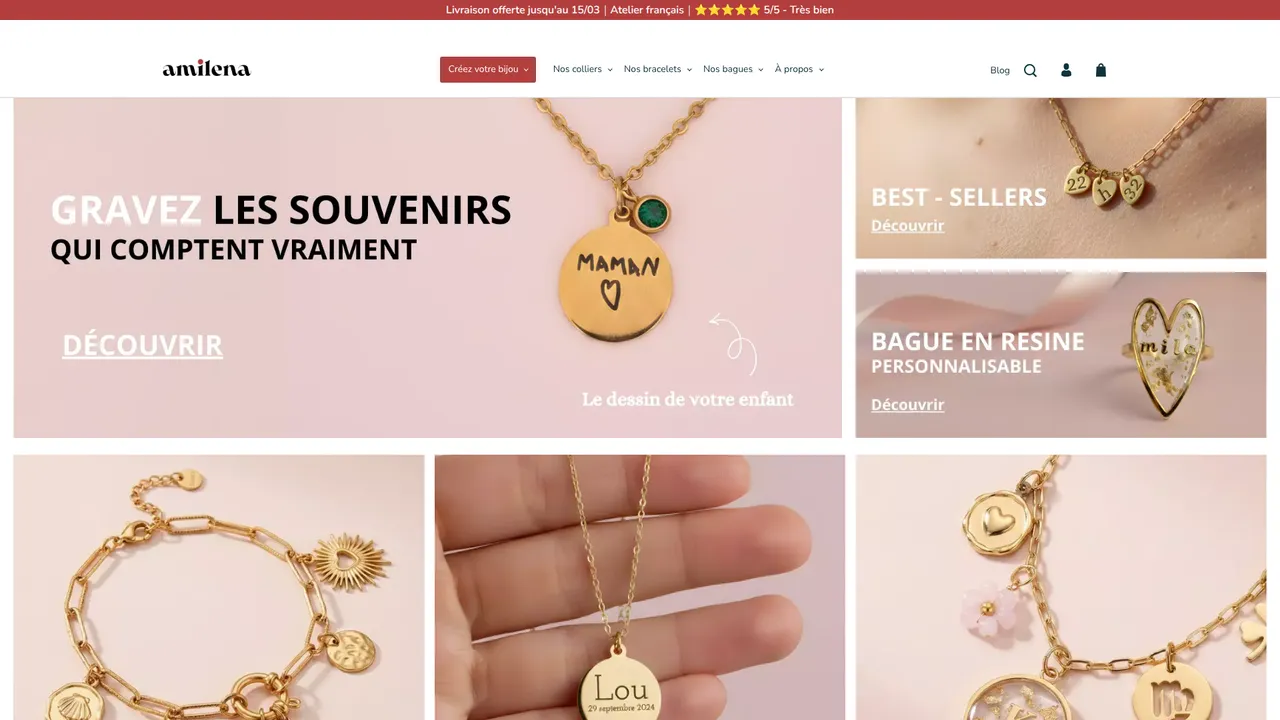 Aperçu du site Amilena