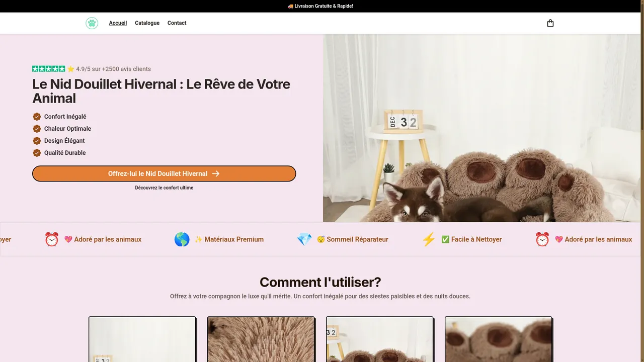 Aperçu du site Animaux de Compagnie