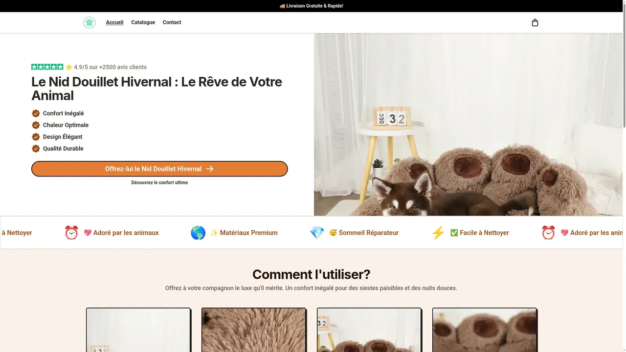 Screenshot de animauxdecompagnie.store