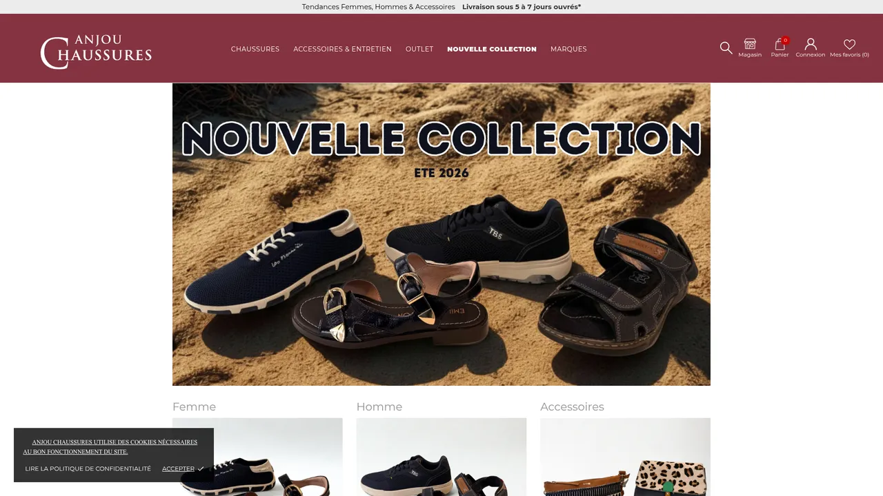 Screenshot de Anjou Chaussures