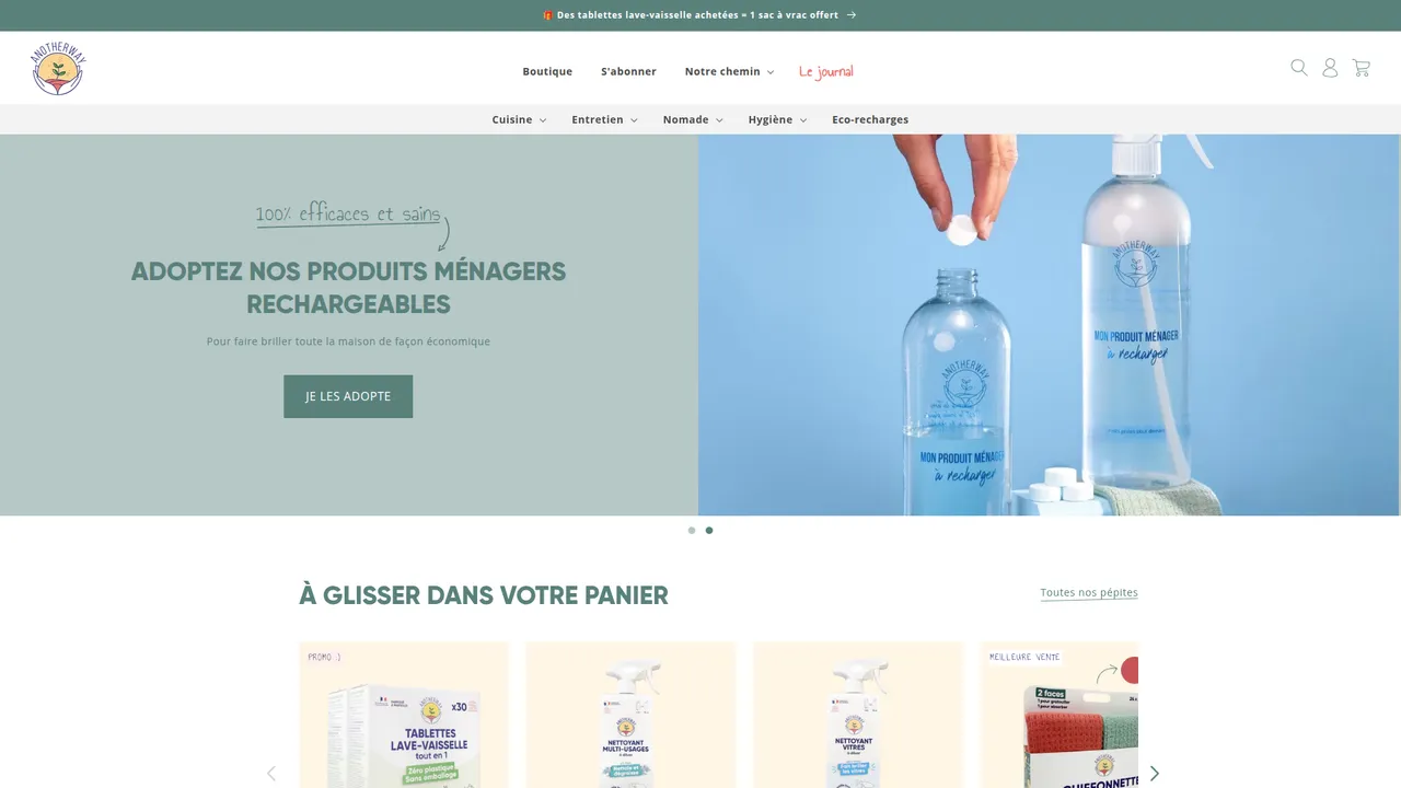Screenshot de Anotherway : bee wraps, emballages alimentaires