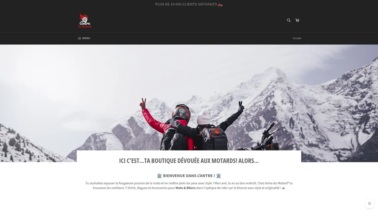 Screenshot de Antre du Motard | La Boutique du Biker