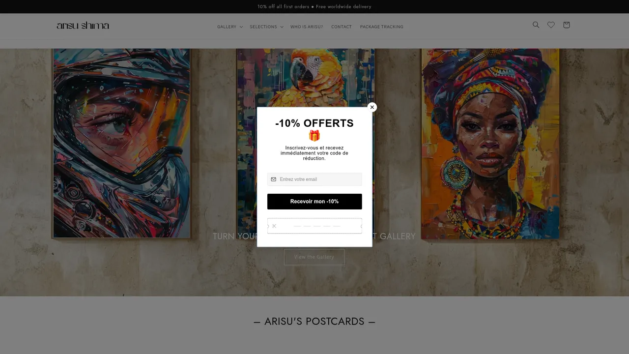Aperçu du site Arisu Shima